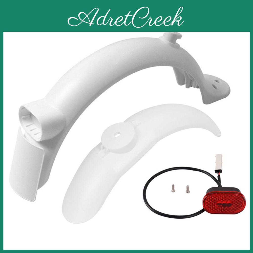 Electric Front Rear Scooter And Mud Guard Set With Taillight Compatible For M365 Pro2 Electric