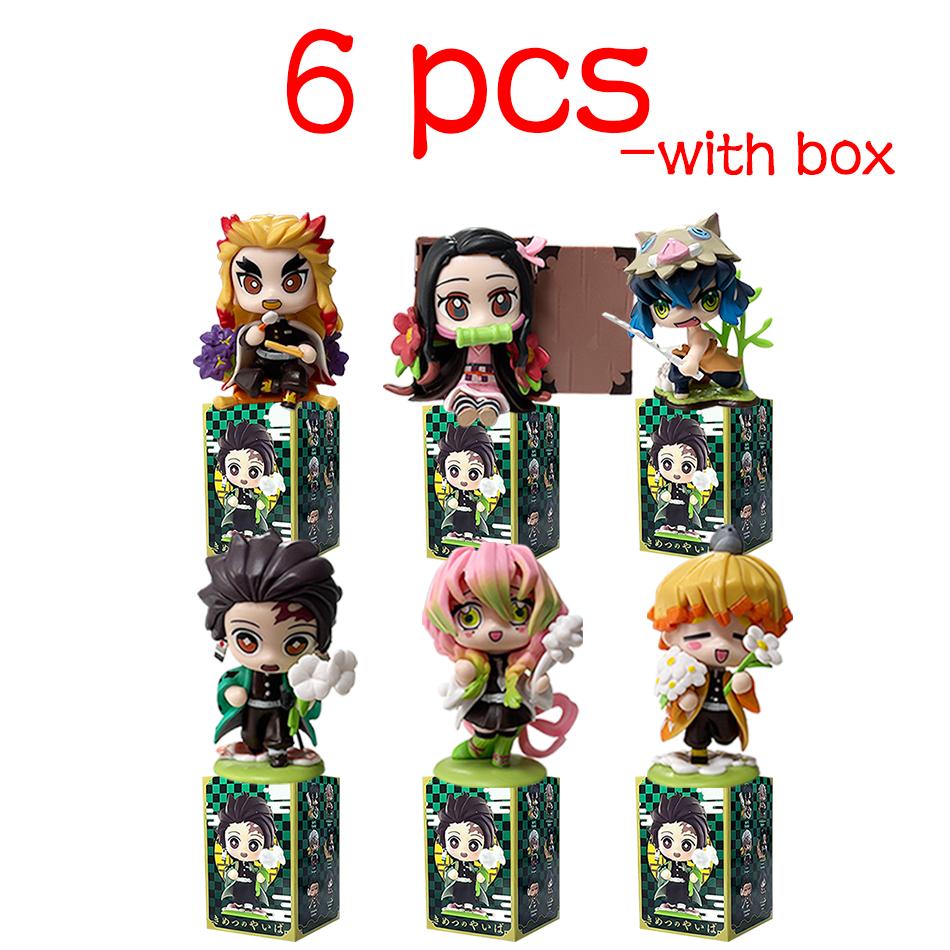 Demon Slayer Tanjiro Kamado Nezuko anime çizgi film figürü kör kutu yaratıcı kişiselleştirilmiş heykel model süs eşyası sürpriz hediye kutusu