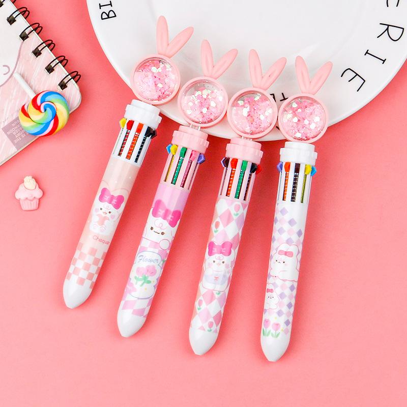 Student Cartoon Multi-color Ballpoint Pen Cute Colored Pen 1ml