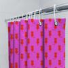 Vintage Style Black Cats Shower Curtain With Pink Background Classic 50S Retro Design For Bathroom Decorations