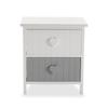 Karachi Bathroom Shelf Cabinet - 41 X 27 X 37 Cm - Wood - White and Grey - VERSA