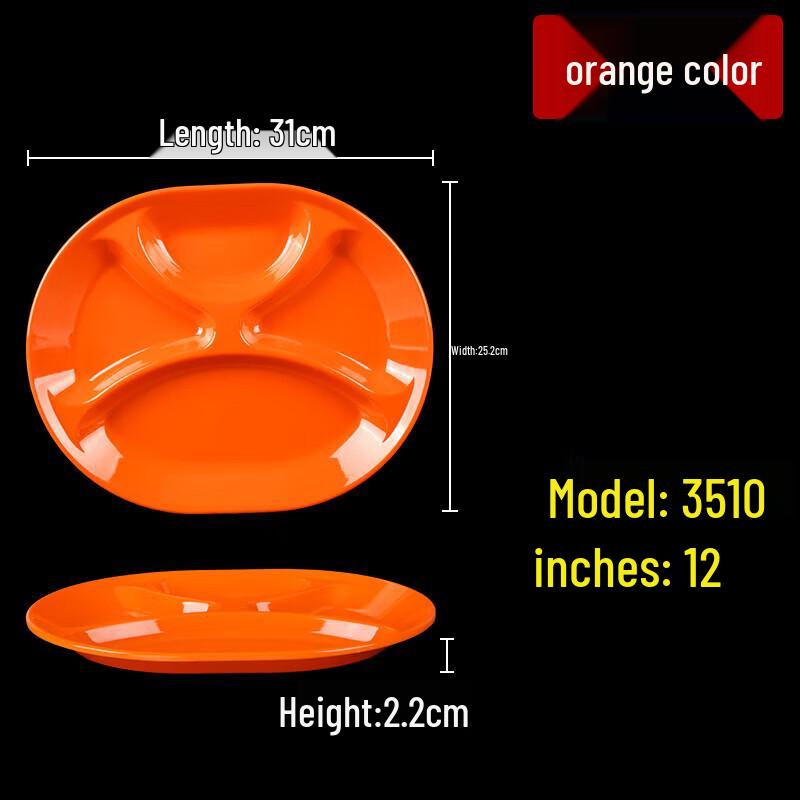 

Square 4-Compartment Thickened Melamine Divided Plate