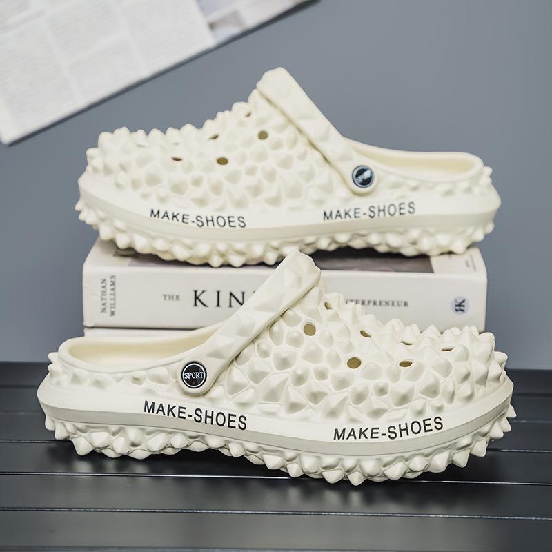 Summer new hole shoes durian sandals men's trendy men's beach shoes light breathable sandals one pedal men's drag tide