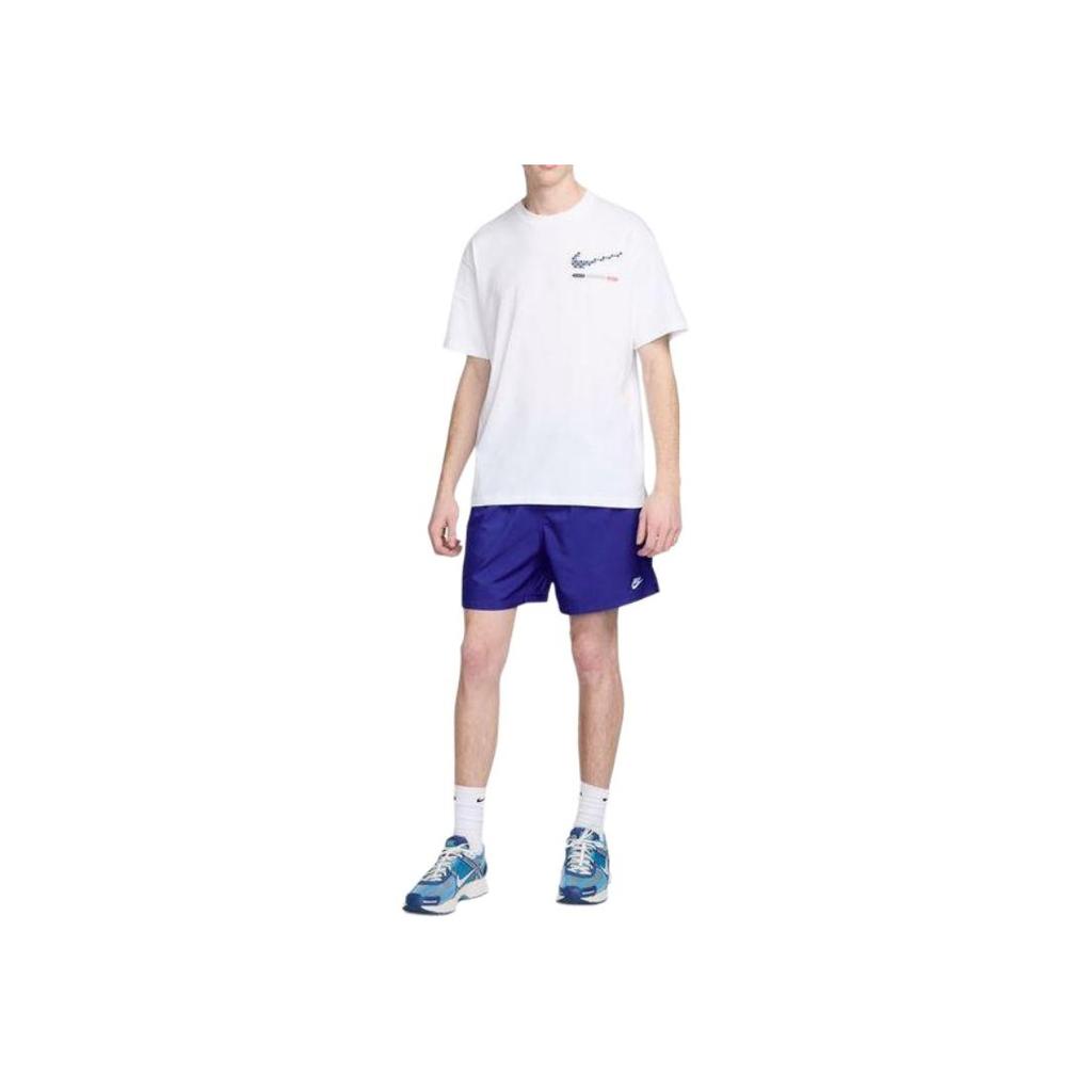 Nike Logo Print Round Neck Short Sleeve T-Shirt Men tops White FV3715-100