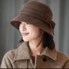 New ArrivalS Open Run Women S Ribbon Bucket Hat Mom Outing faShion Solid Color