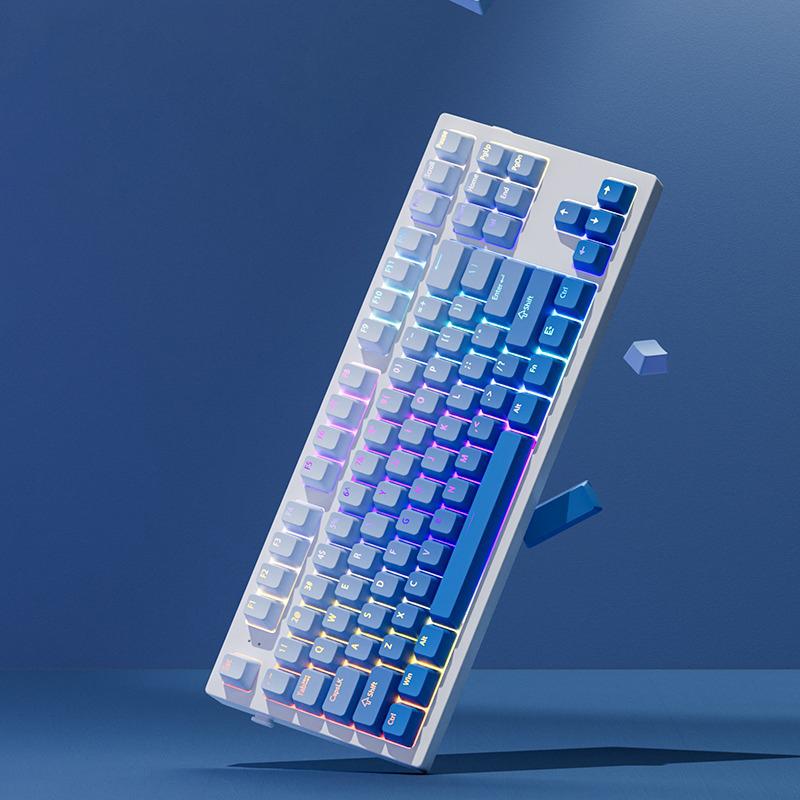 Xiaomi 133+ Gradient Shine through backlit RGB Gamer Keycap For Mx Switch Mechanical Keyboard OEM Profile PBT Keycap ISO Layout Key cap