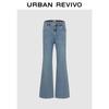 UR2026 Women's Washed Flared Denim Jeans