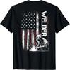 Welder Vintage USA American Flag Welding ON Back Gift Unisex T-Shirt