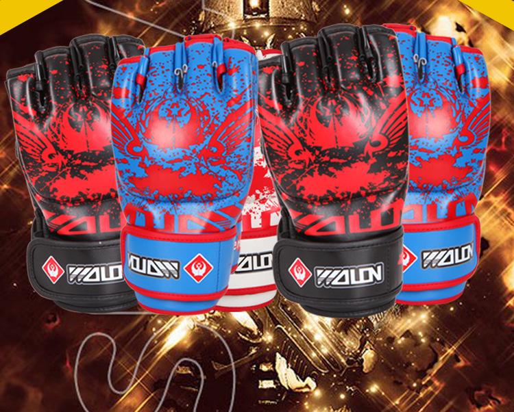 MMA & Sanda Fingerless Boxing Gloves for Adults & Kids - Half-Finger Design
