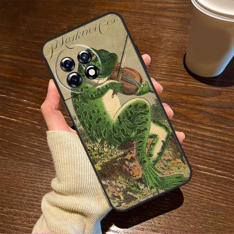 Vintage Retro Frog Mushrooms For OnePlus 15 13 12 11 15R 13R 12R 8T 10T 13T Case For OnePlus Nord 5 CE 2 3 4 Lite N20 N30