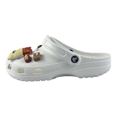 Sabot Classique EVA Frites Amusant Mode et Polyvalence Confortable Décontracté Chaussures à Trous pour Hommes et Femmes Blanc