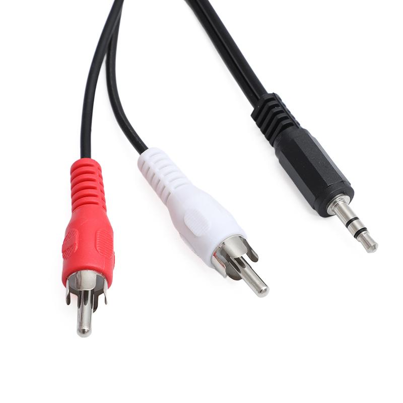 3.5Mm Jack To 2 Rca Stereo Audio Car Cable 3.5 Mm Male To 2Rca Male Coaxial Aux Cable Splitter For Tv Laptop Mp3 Speakers