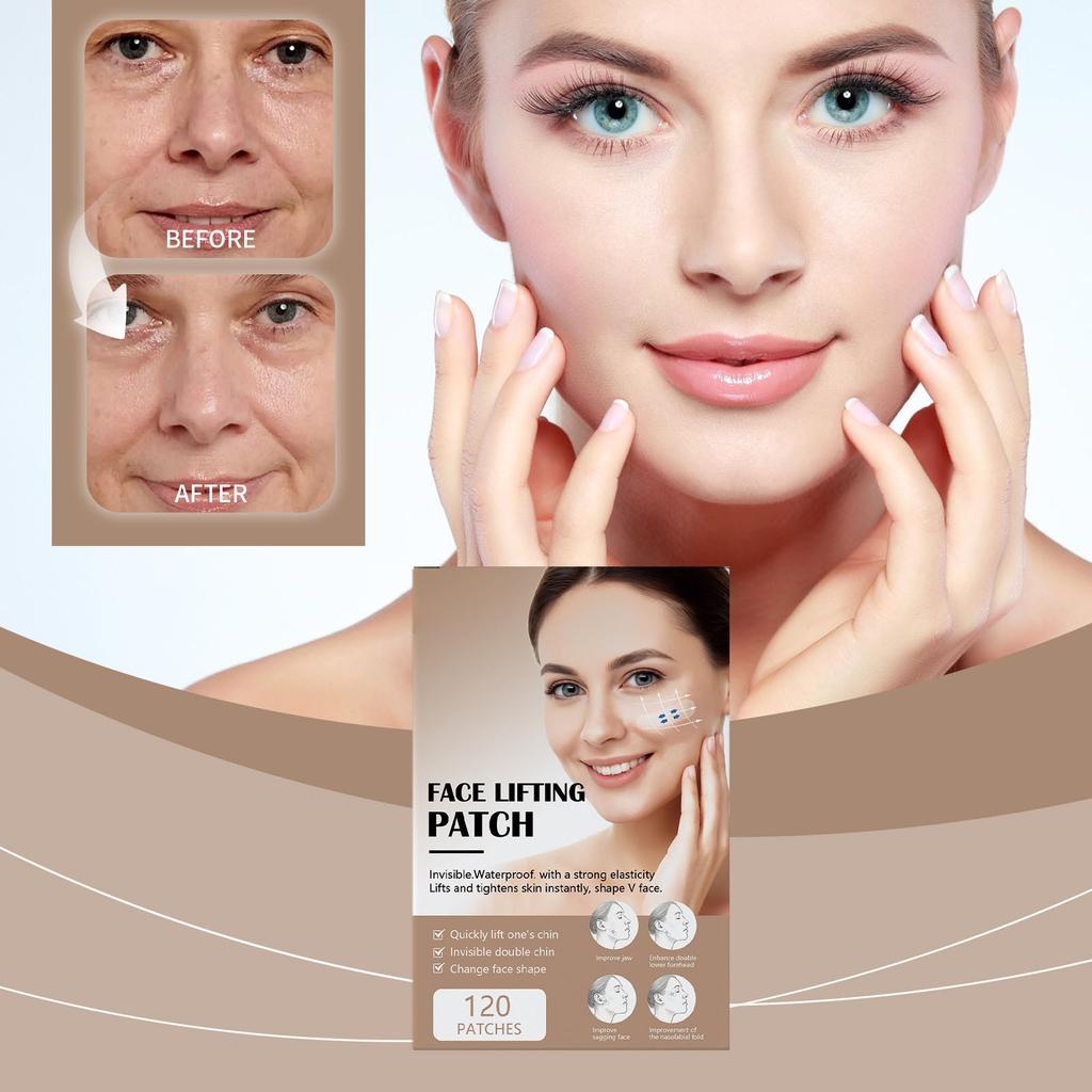 Facial Lifting Patch, Facial Shaping Double Chin Small Face V Face Transparent Patch, Tightening Nasolabial Makeup Patch, Adhesive Tape