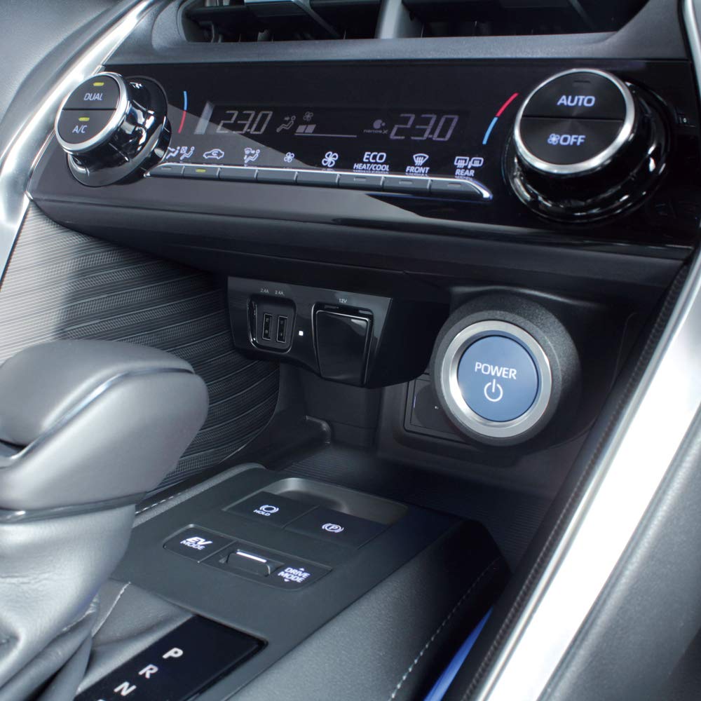 Tsuchiya Yac Vehicle-Specific Socket Power Box SY-HR14 Toyota 80 Series Harrier Black