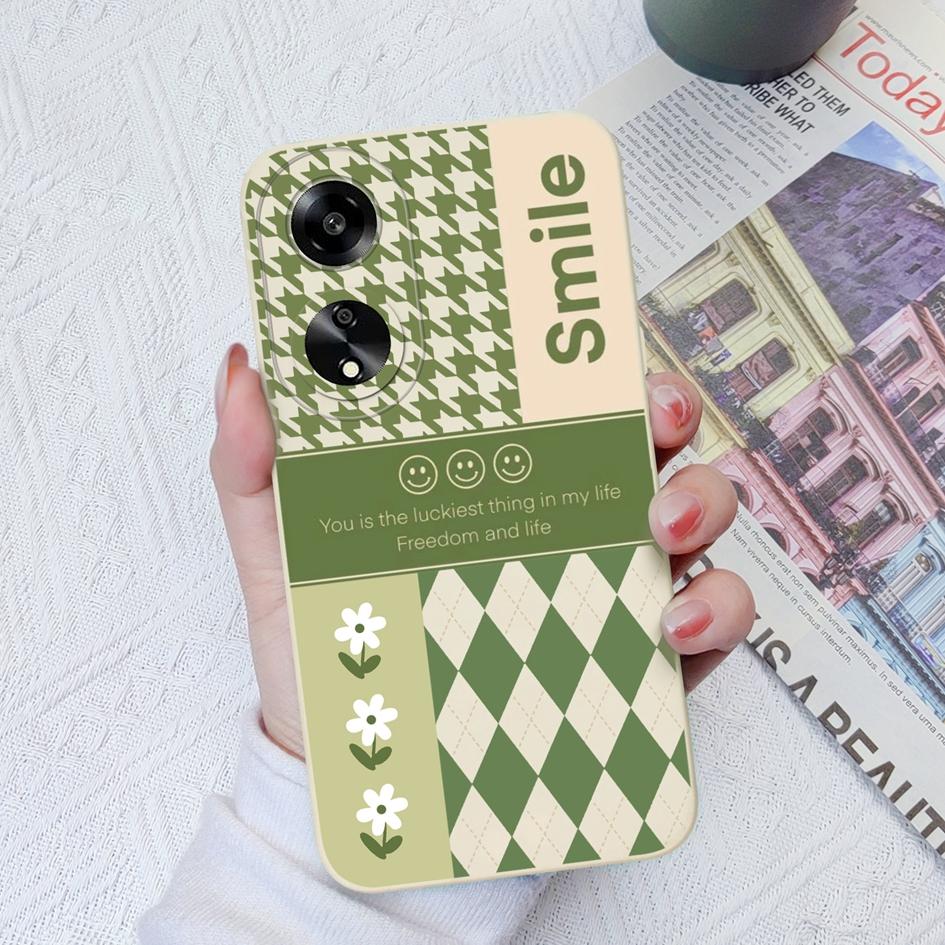 Für Oppo A7 A15 A1K A35 A55 A1 A52 A11 Telefonhüllen Mode Buntes Karomuster Weiches Flüssigsilikon Super Stoßfeste Schutzhülle für Oppo Capa
