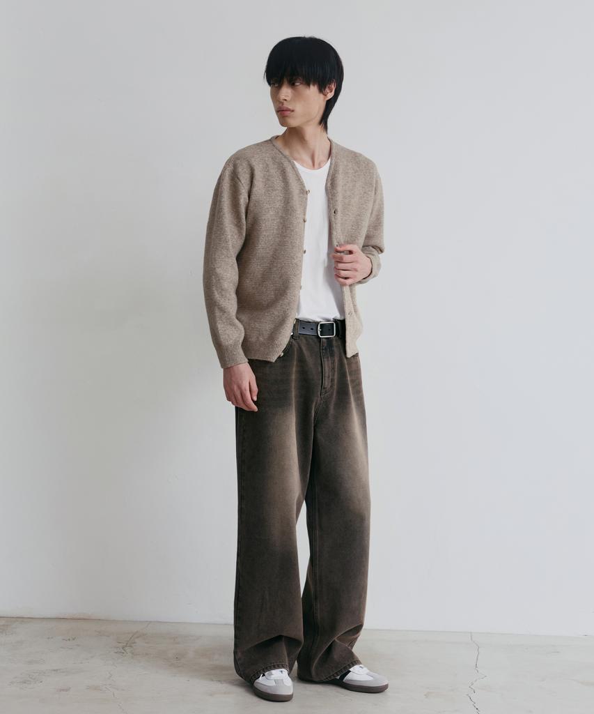 Nodu Sage Basic Cardigan [Beige]