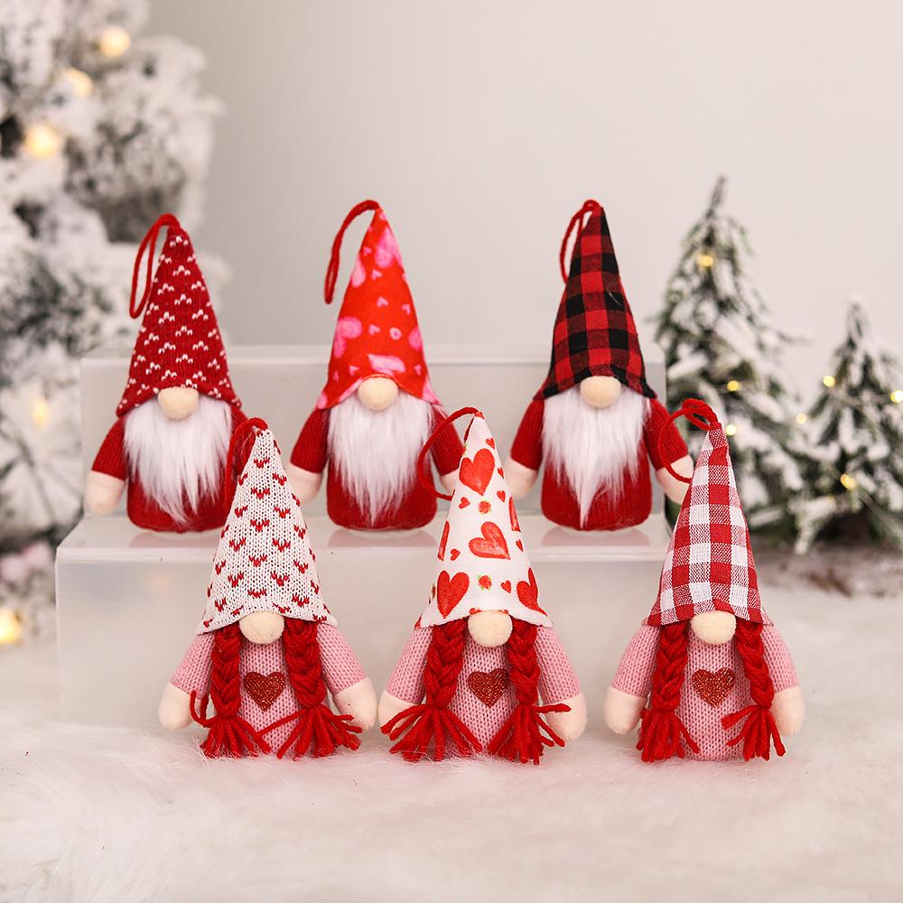 Doll Christmas Decoration Hanging Party Decoration Plush Lights Wall 1 Pc 28cm Bedside Faceless Doll For Xmas Tree