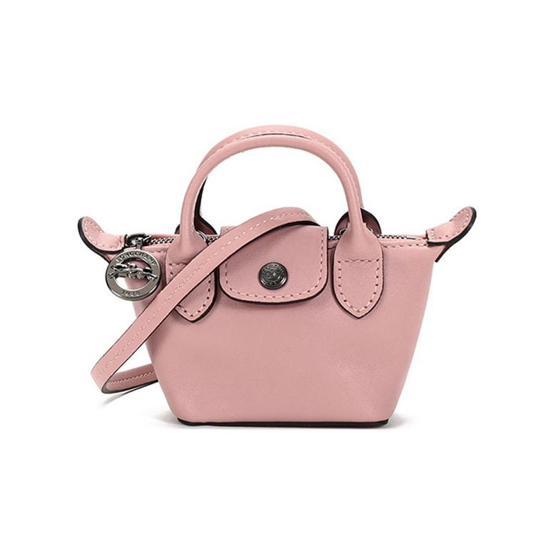 

Longchamp Le Pliage Cuir 8 Solid Color Flap Zipper Detachable Shoulder Strap Crossbody Shoulder Lambskin Tote Mini Women handbag 10099757P13 Basic Set (Bag+Dust Bag)