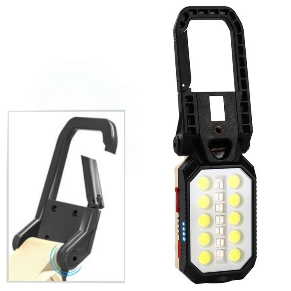 Magnetic Hook Portable LED Worklight Super Bright COB Work Light  Warning Light