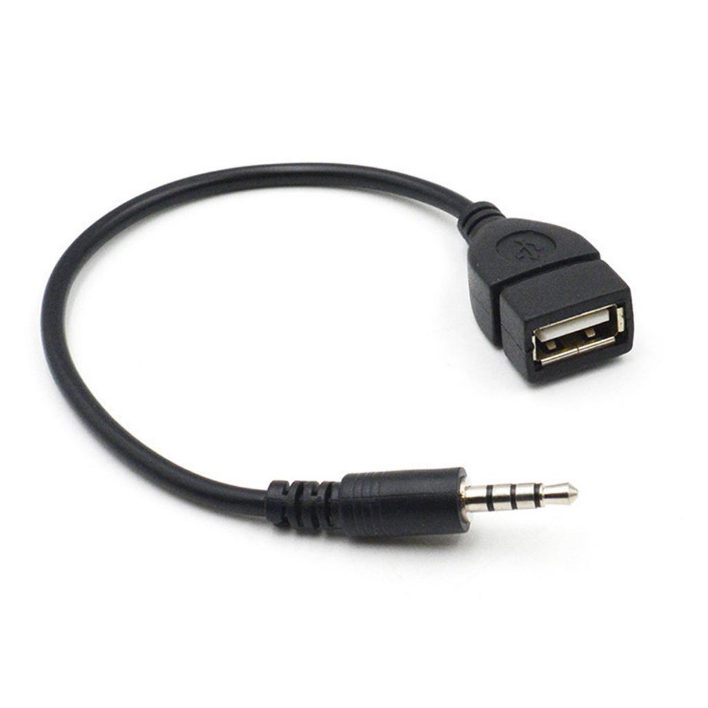 3.5mm 1/8 Inch AUX Audio Plug Male To USB 2.0 Female OTG Adapter Converter Cable for Playing Music with U-Disk In Car