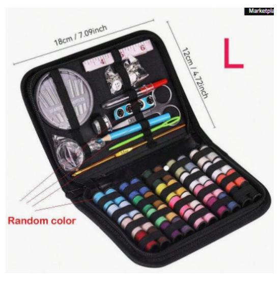 Portable Needle & Thread Box: Household Sewing & Mending Kit