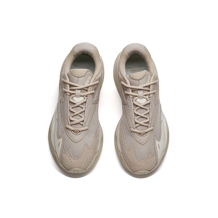 Anta Pulse Lifestyle Series Trendy Casual Non-Slip Wear-Resistant Low-Top Dad Shoes Men Sneakers Gray White 112148833R-3
