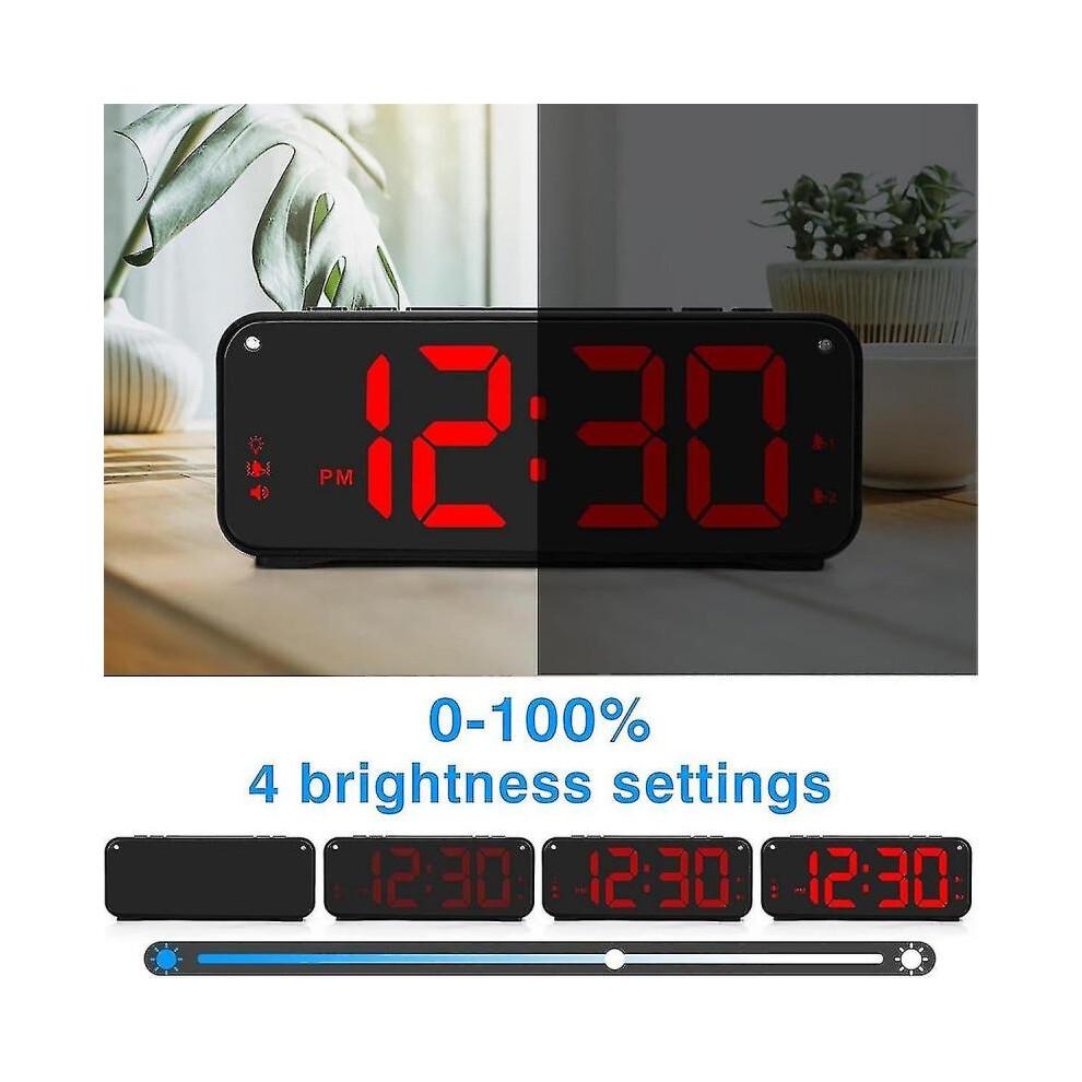 Loud Alarm Clock for Heavy Sleepers Adults,dual Alarm Clock with Bed Shaker,for Bedrooms,6.5in Disp