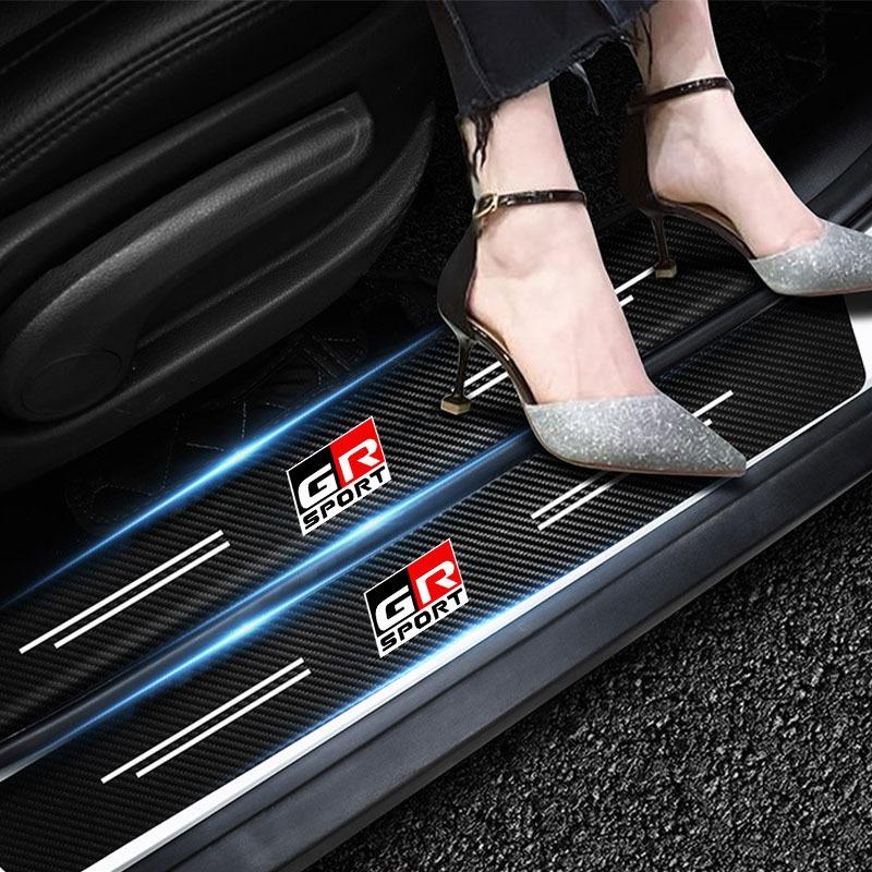 Car Door Sill Pedal Rear Bumper Protector Stickers Anti-scratch for Toyota Corolla Hilux C-HR Yaris 86 Supra Auto Accessories