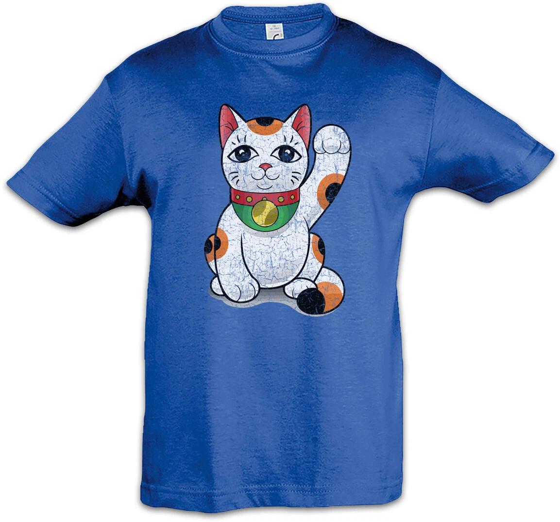 Maneki Neko VI Kids Boys T-Shirt Manekineko Cat Waving Cat Cat Cats- 100