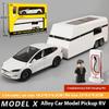 1:24 Modello Y Modello X Modello S Rimorchio RV Lega Metallo Pressofuso Modello di Auto Giocattolo Simulato Collezioni Hobby Regali di Compleanno Ragazzo