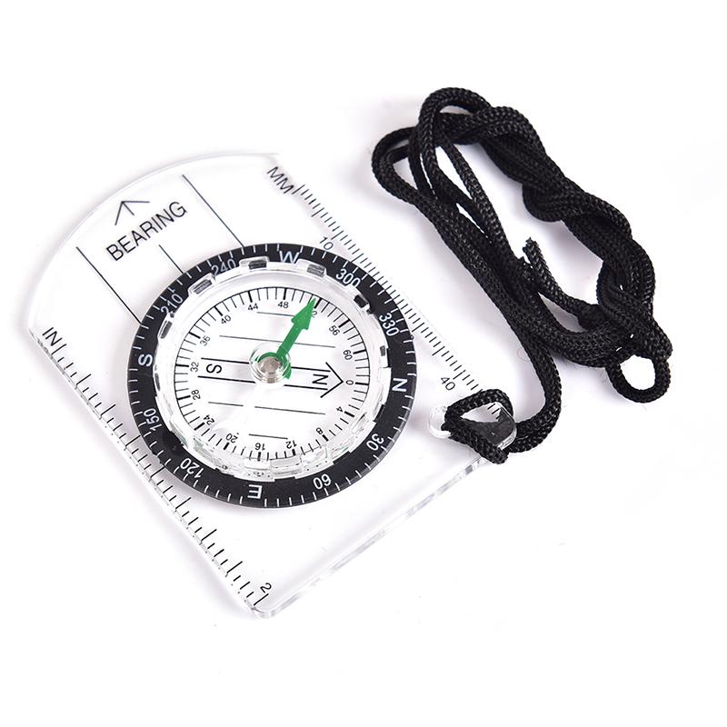 1Pc Outdoor Hiking Camping Compass Map Scale Ruler Multifunctional Equipment