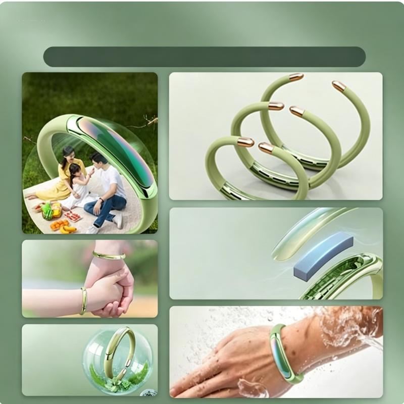 New Summer Plant Essential Oil Wristband, Outdoor Portable Bug Repellent Bracelet for Adults Kids, Gift Ready