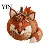 Basteln für den Familienabend Tier Kürbis Patchwork-Set, DIY Fuchs Katze Eule Nähen Halloween Filzmaterialien Niedliches Bastelset Erwachsene, Herbstdekoration für Zuhause