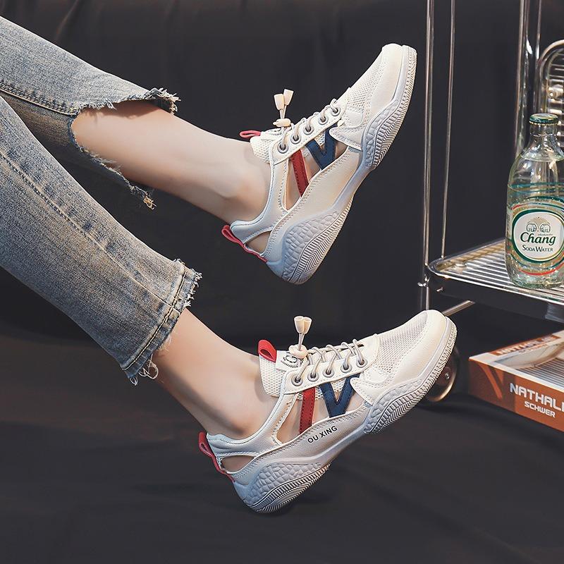 Breathable little white shoes student low-top shoes spring and summer new mesh board shoes wading sports shoes