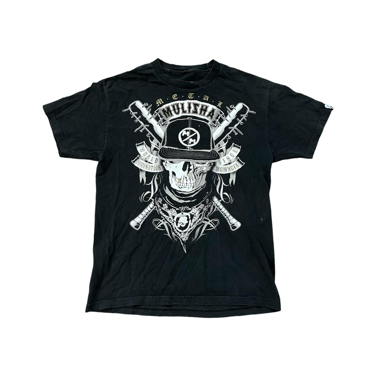 Vintage Metal Mulisha Skull T Shirt Large Skater Grunge Baggy y2k Cyber Emo MX Unisex T-Shirt L
