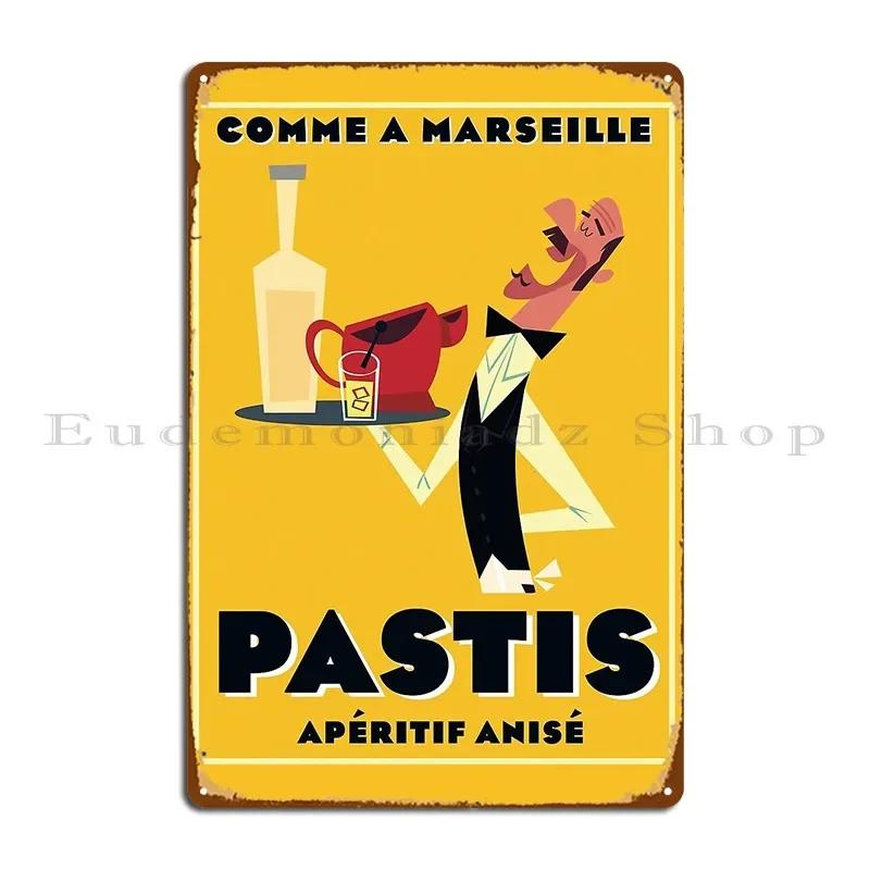 Pastis Poster Metal Sign Cave Cinema Garage Printing Rusty Tin Sign Poster 20X30CM