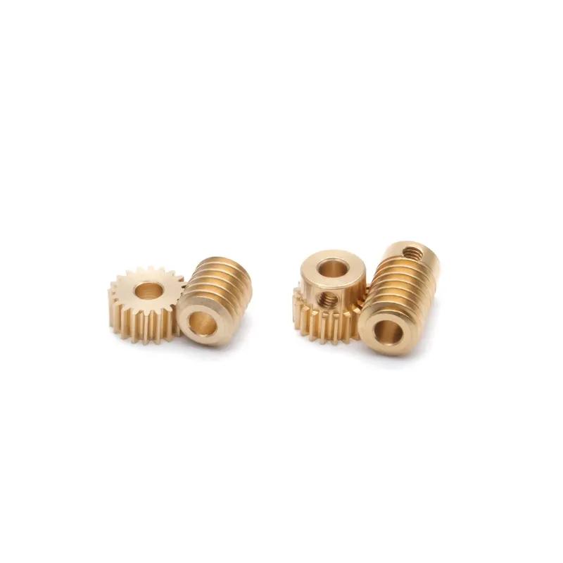 1:20 Turbine Set 0.4M 20T 3mm Brass Worm Reduction Gear 90-Degree Drive DIY Car Model