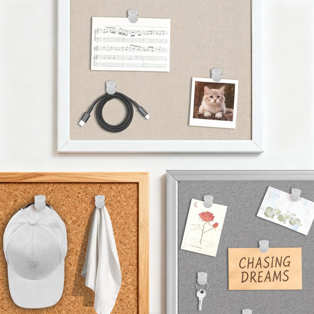 12pcs Cubicle Clips for Fabric Walls, Push Pin Clips, Cubicle Hooks, Cubicle Accessories, Fabric Panel Wall Clips, and Cubicle P for Hanging Photos,
