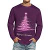 Men's Christmas Printed Imitation Cotton Long-sleeved Shirt