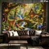 Fairyland Wonderland Wall Tapestry Aesthetic Wall Hanging Printed Fabric Blanket Decorative Tapestries for Bedroom Living Room Home Decor