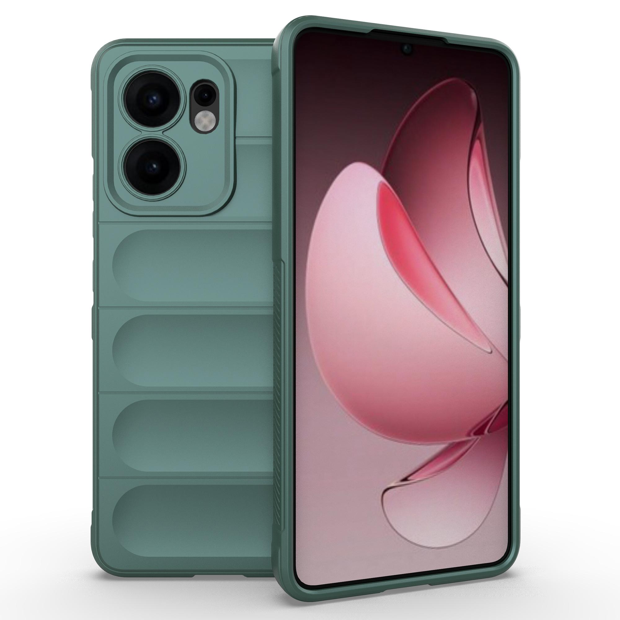 

For Oppo Reno13 F 5G Case Anti-Drop Soft TPU Rugged Phone Back Cover Green