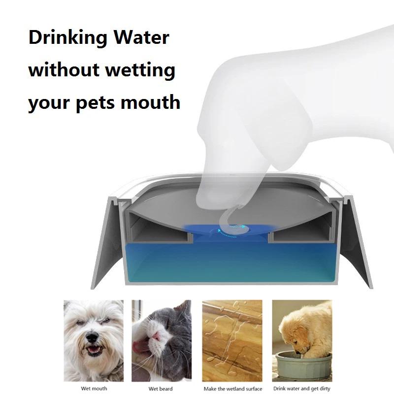 1.5L Pet Dog Bowls Floating Not Wetting Mouth Cat Bowl No Spill Drinking Water Feeder Plastic Portable Dog Bowl