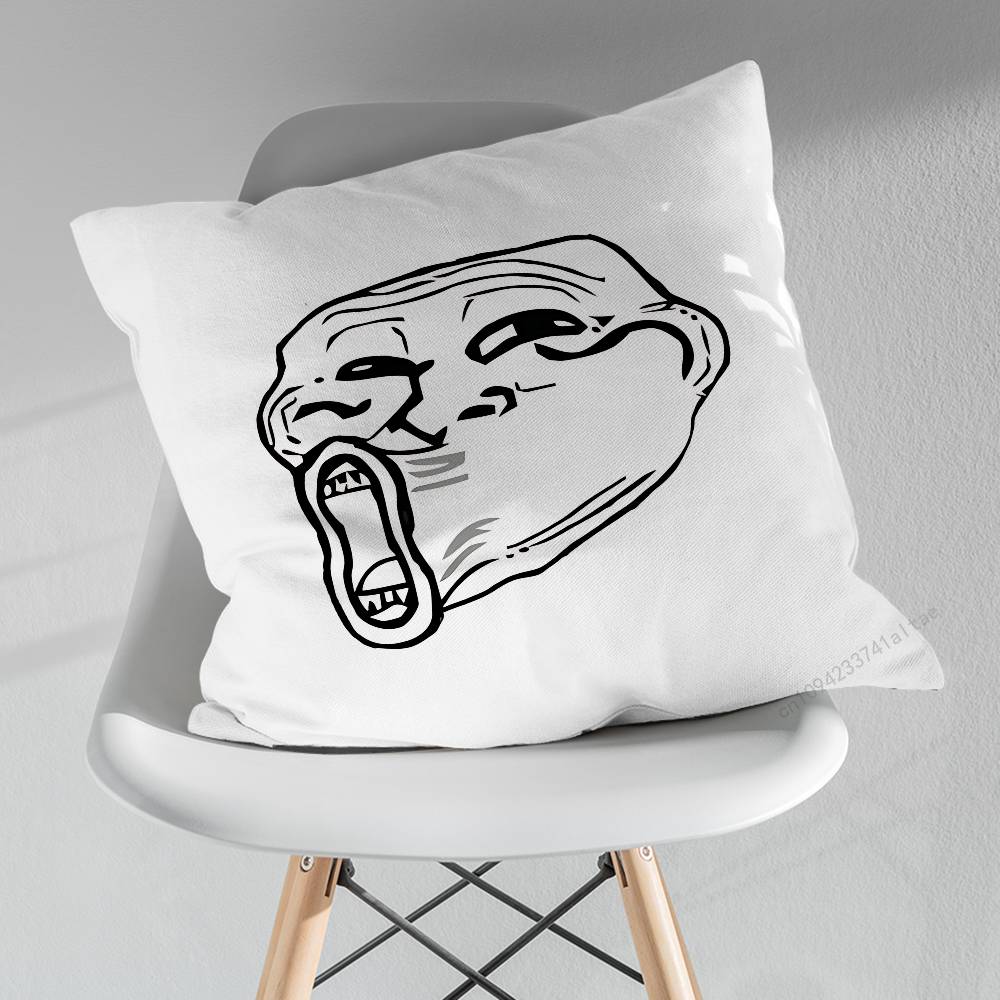 Funny Meme TTroll FFace Pillow Case For 30x30cm45x45cm55x55cm For Home Bedroom Decoration And Protector