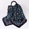 Women's Fashion Leopard Print Head Scarf 90cm Silk Scarf Temperament Scarf New Ladies Square Scarf Sun Shawl