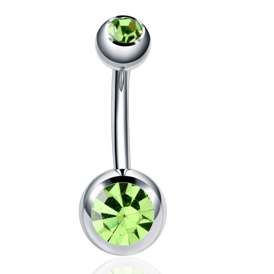 1PC Surgical Steel Crystal Belly Button Piercings 14G Heart Belly Piercing CZ Navel Ring Nombril Belly Rings Sexy Women Jewelry