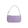 By Far Rachel 27 Solid Color Zipper Closure Crocodile Embossed Leather Tote Shoulder Bag Women bags Misty-Purple 23CRRCLSPRHCCEMED
