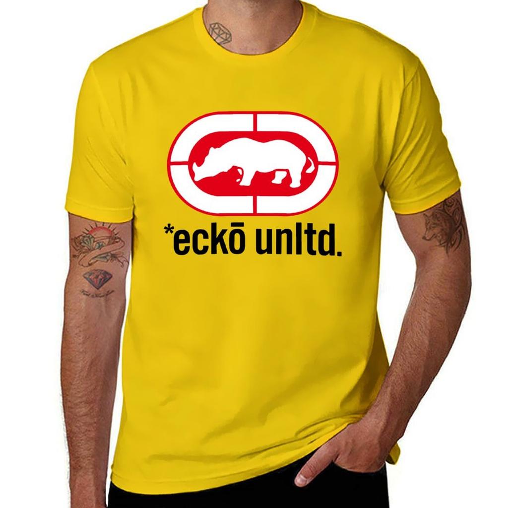 Red Rhino Ecko Unltd Original Nostalgic Streetwear Tshirt Tees Vintage Blouse Black T Shirts For Unisex