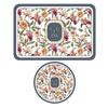 2Pcs Vintage Flower Placemat Waterproof Heat-Resistant Non-slip PVC Heat Insulation Rectangle Round Dining Table Protection Decoration