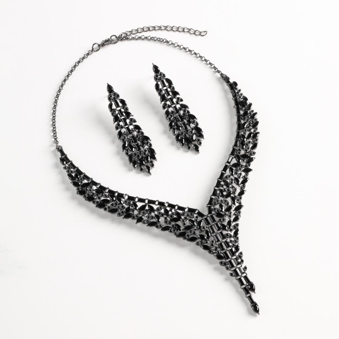 

Explosive women s necklace luxury water drop earrings high-end fashion jewelry set