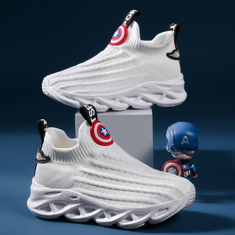 

Кроссовки для мальчиков из хлопка, детская обувь для тренировок на открытом воздухе, кроссовки для детей 39 белый